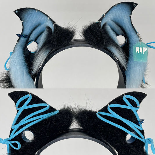 Corset Baby Bat ears- Blue & Black