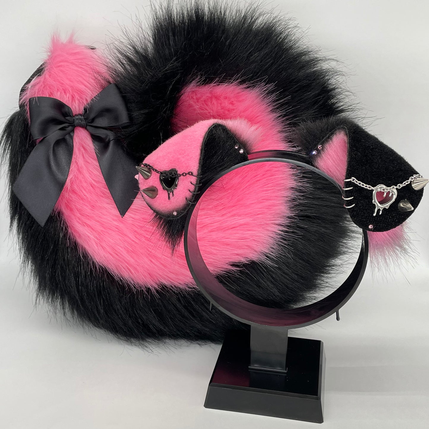 Punk Puppy Set- Bubblegum & Black