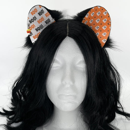 “Boo!” Bear Cub Ears (Pleather & Fur)