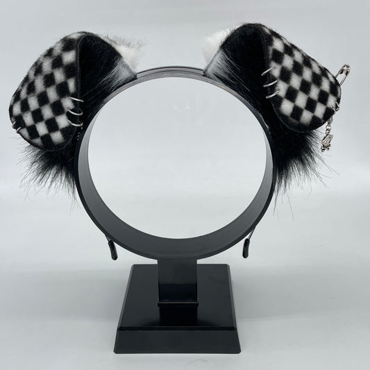 Emo Puppy Ears- Black & White