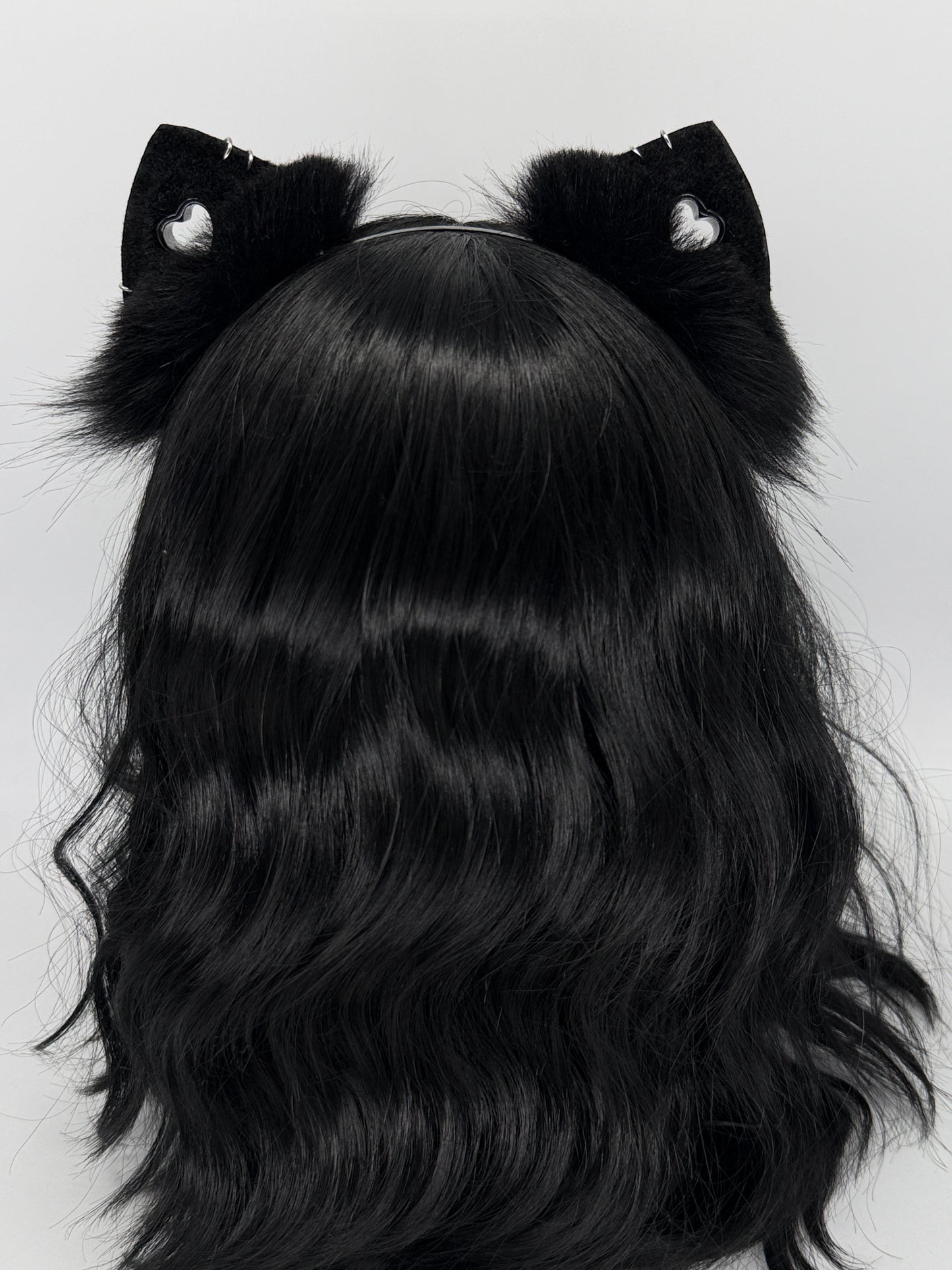 Pastel Goth Kitten Ears (Faux leather & fur)