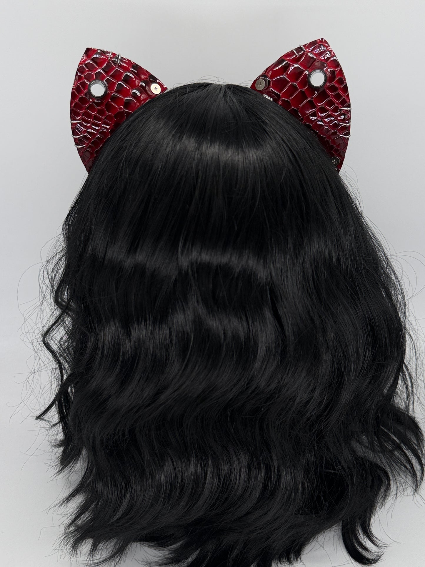 Red Dragon Scale Punk Kitten Ears