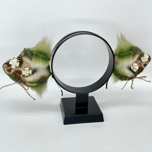 Olive & Ivory Cow Ears