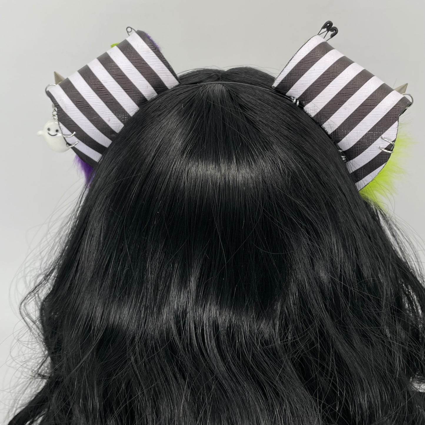 Leather & Laced- Beetlejuice Punk Pup Ears (Pleather & Fur)