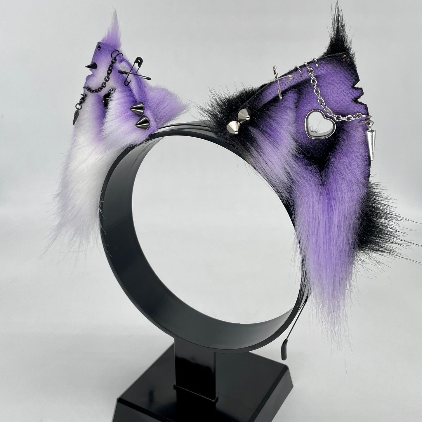 Punk Cat Ears- Lavender Mismatch