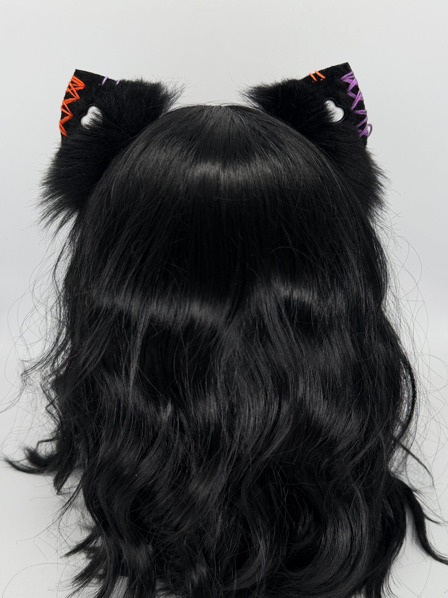 Leather & Laced- Halloweentown Kitten Ears (Faux leather & fur)