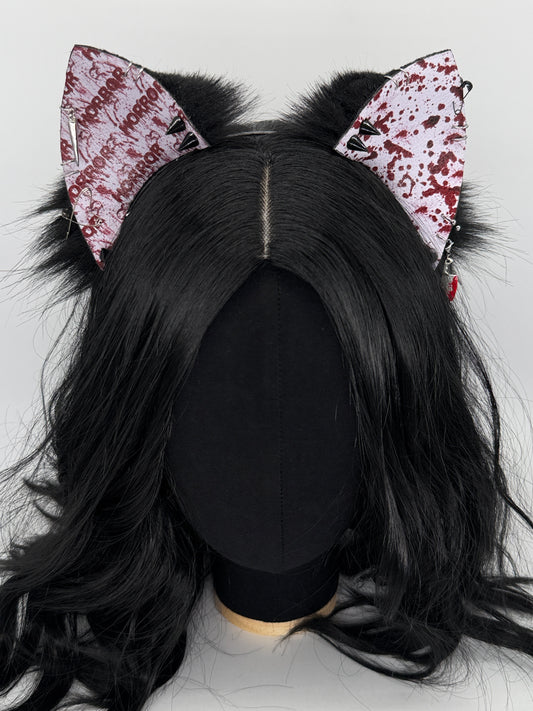 Horror Cat Ears (Faux leather & fur)