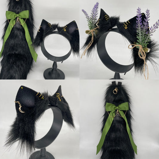 Witch’s Familiars- Black Cat set