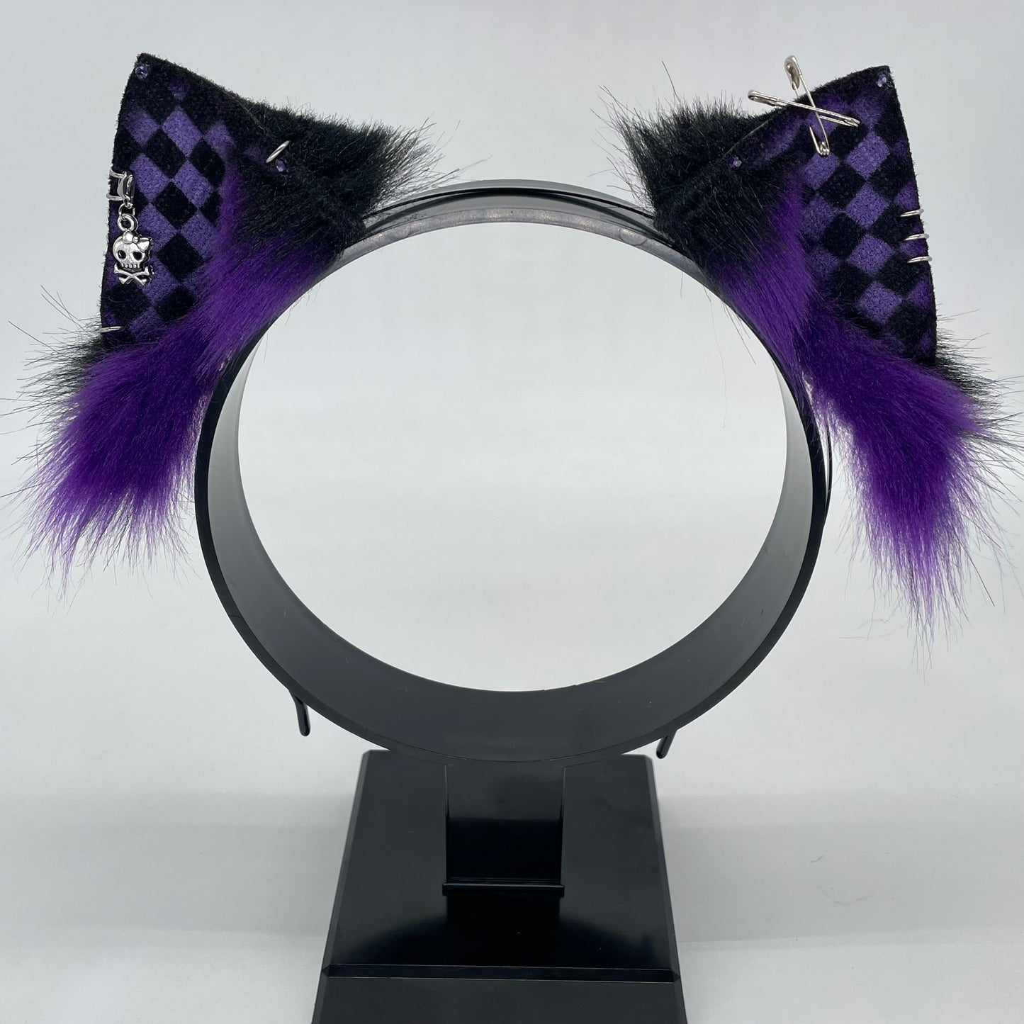 Emo Kitten Ears- Purple & Black