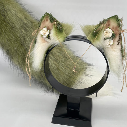 Olive & Ivory Cat Set