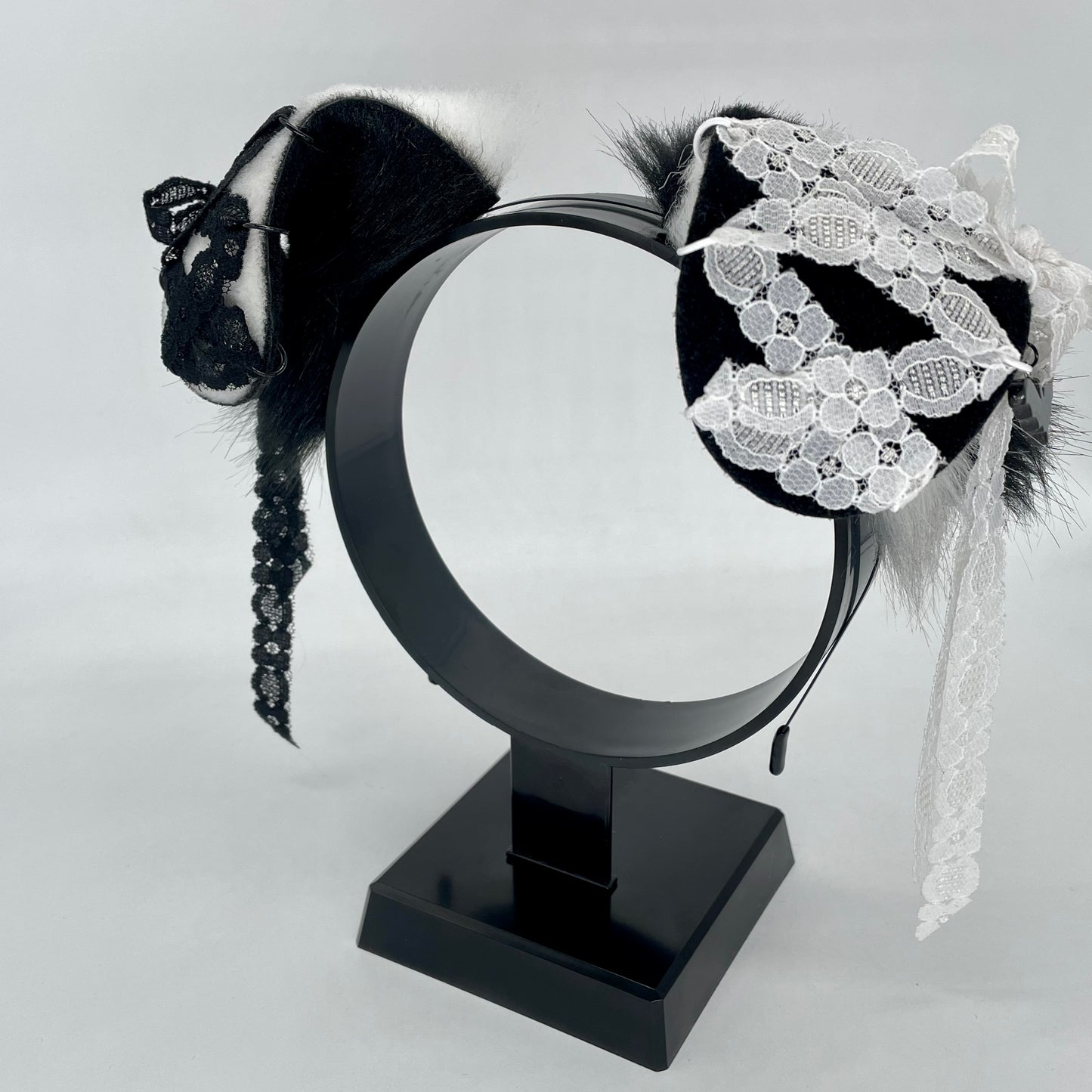 Lace Corset Puppy Set- Black & White