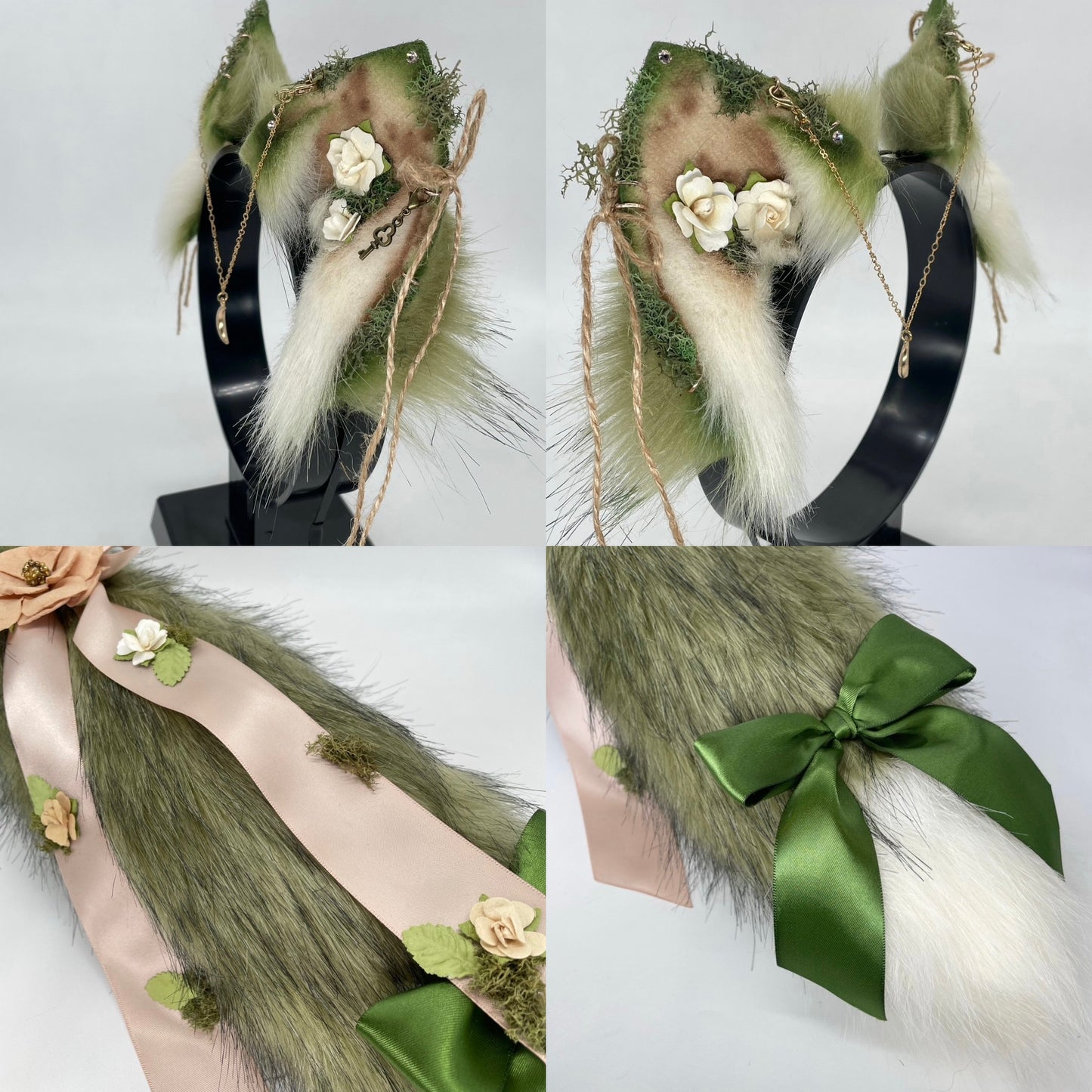 Olive & Ivory Cat Set