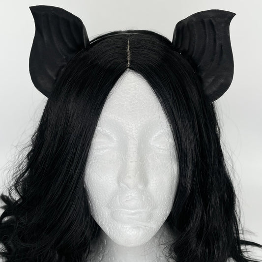 Black Pleather Crypt Bat Ears
