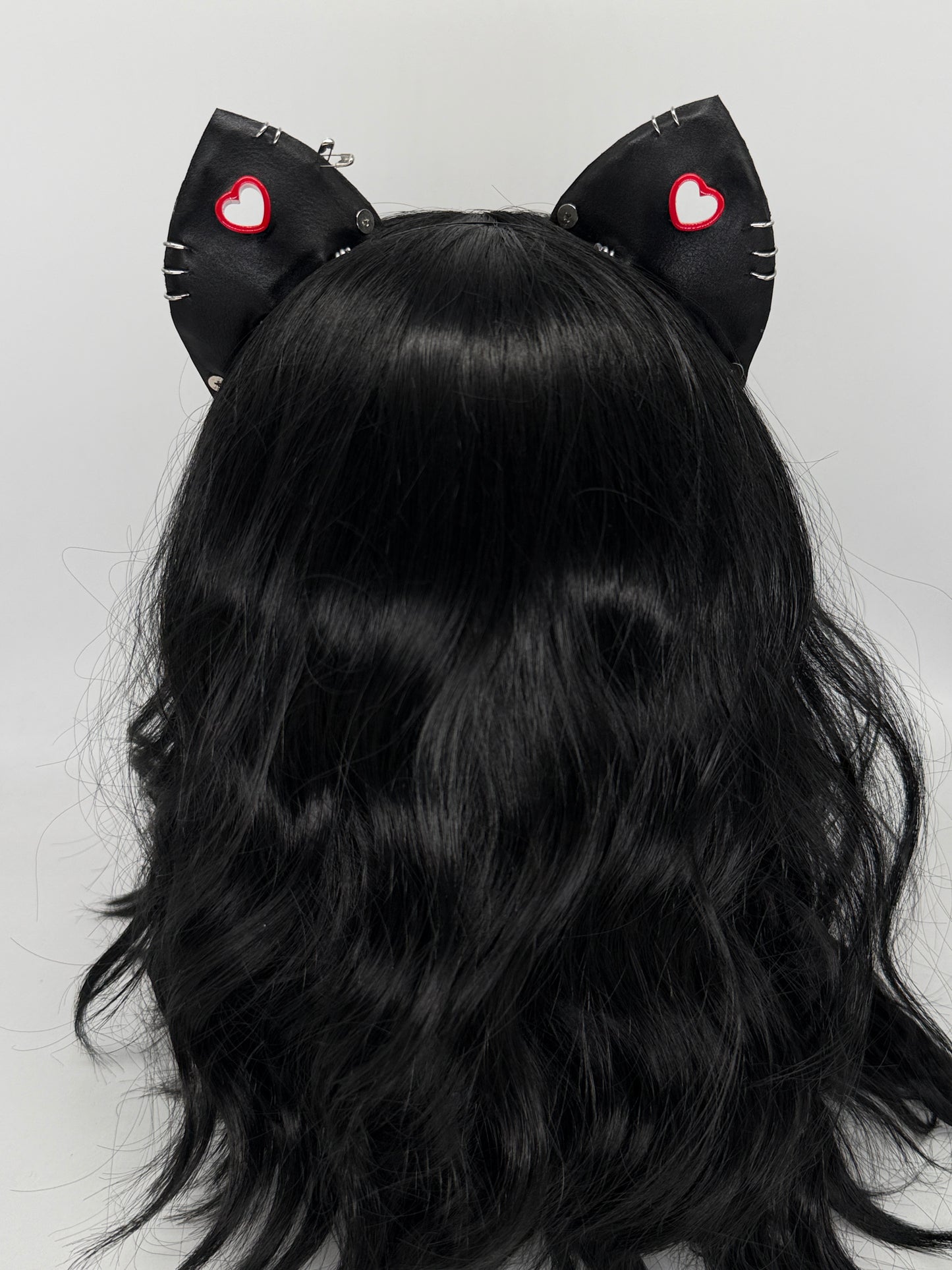 Cherry Bomb- Black Kitten Ears (Faux leather)