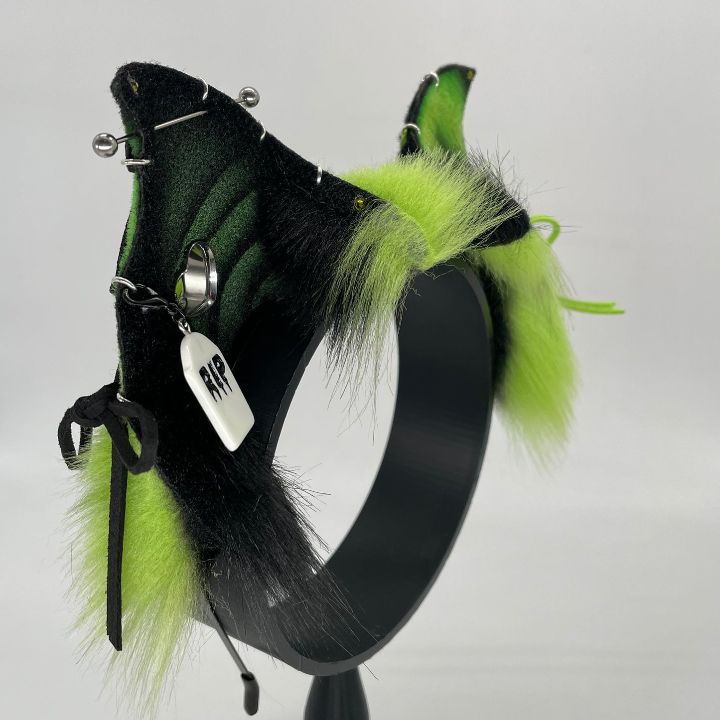 Corset Baby Bat ears- Lime & Black