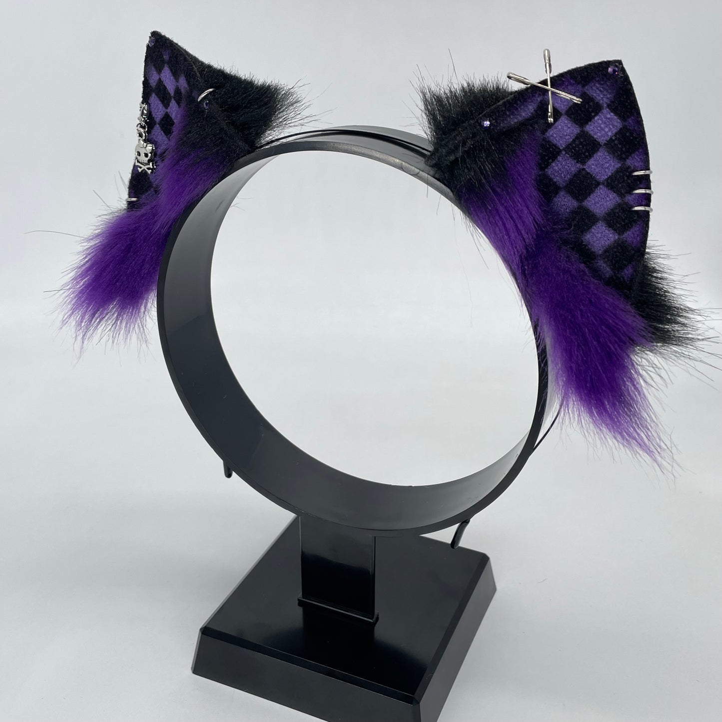 Emo Kitten Ears- Purple & Black
