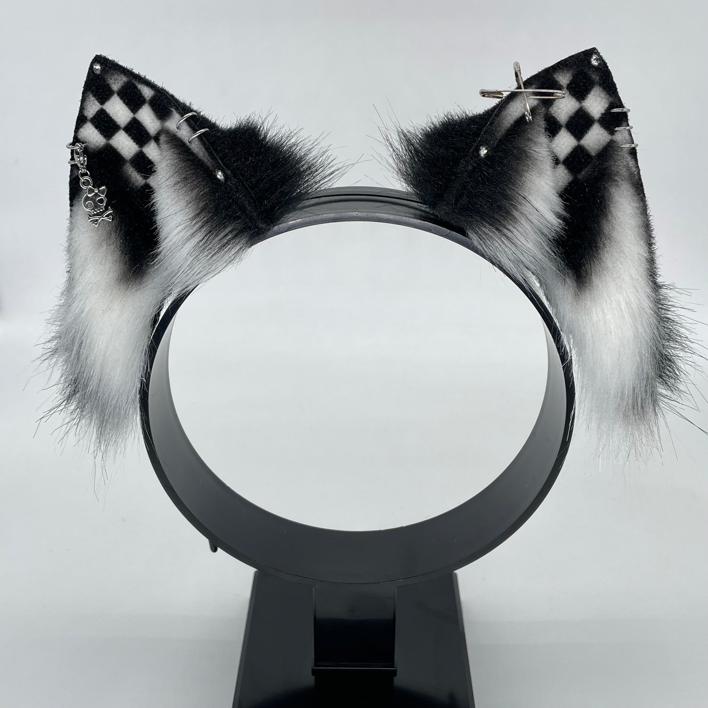Emo Cat Ears- Black & White