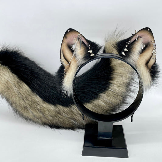 PRE-ORDER: Black & Tan Punk Shiba Inu Set- 10 week turnaround time