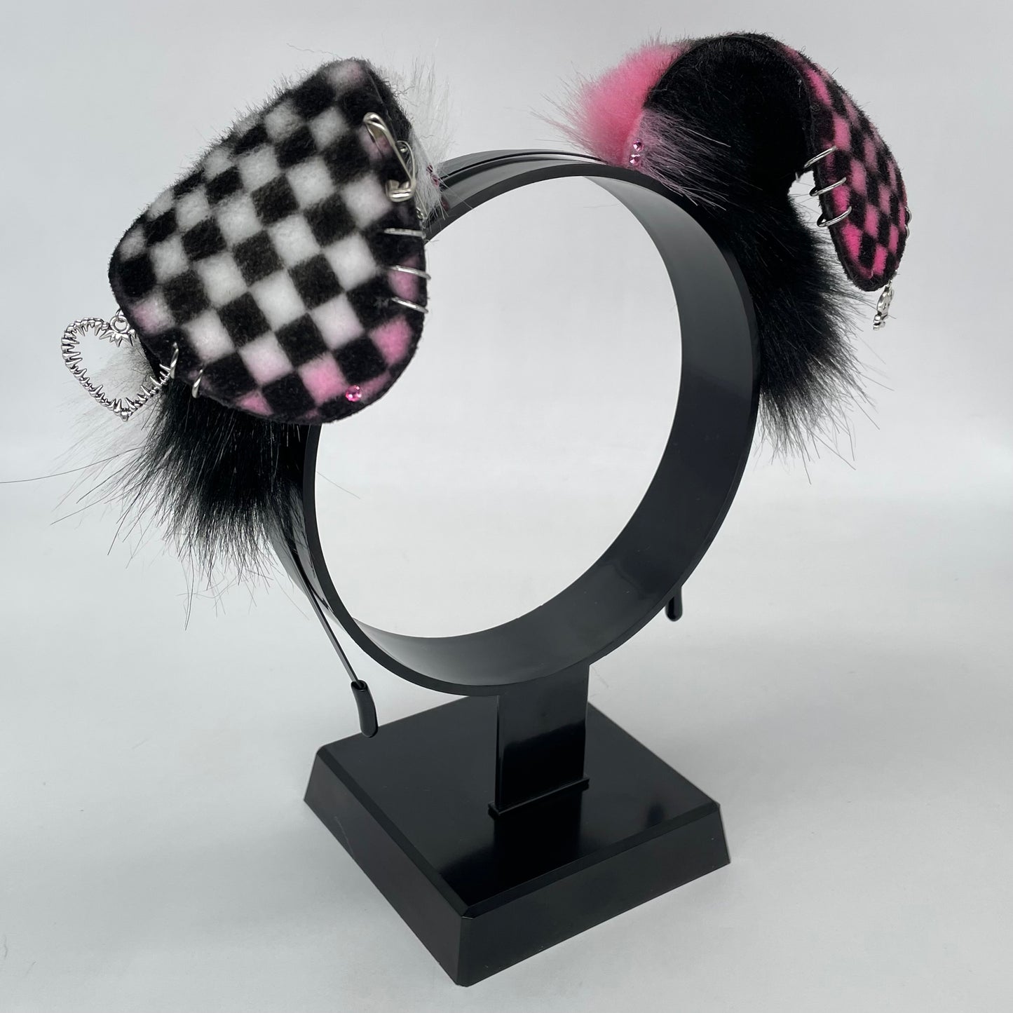 Emo Puppy Ears- Pink, White & Black