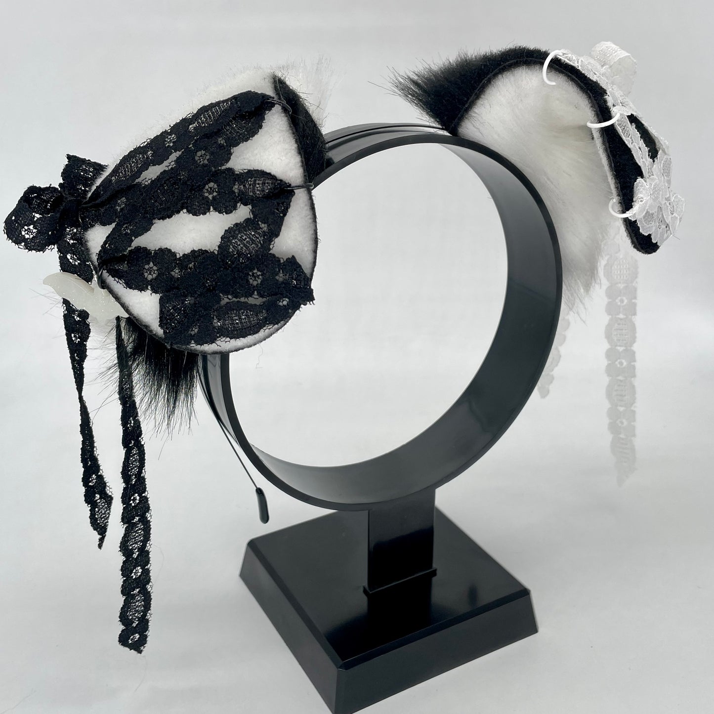 Lace Corset Puppy Set- Black & White