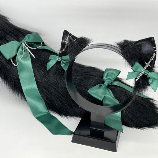 “The Veil Warden” Black Kitten Set