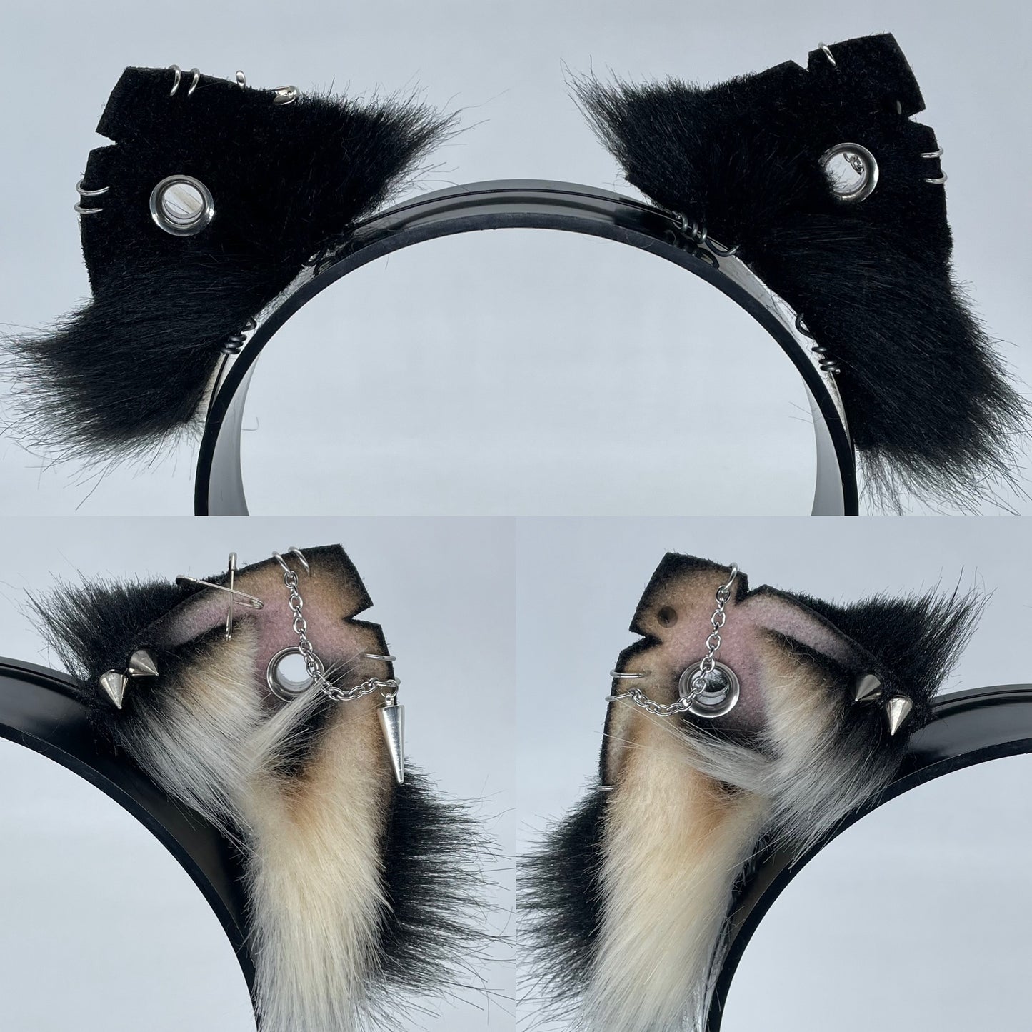 Punk Kitten Ears- Black & Tan