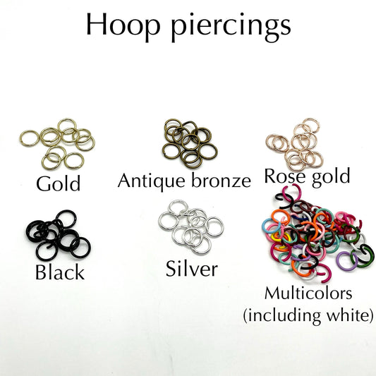 Hoop piercings