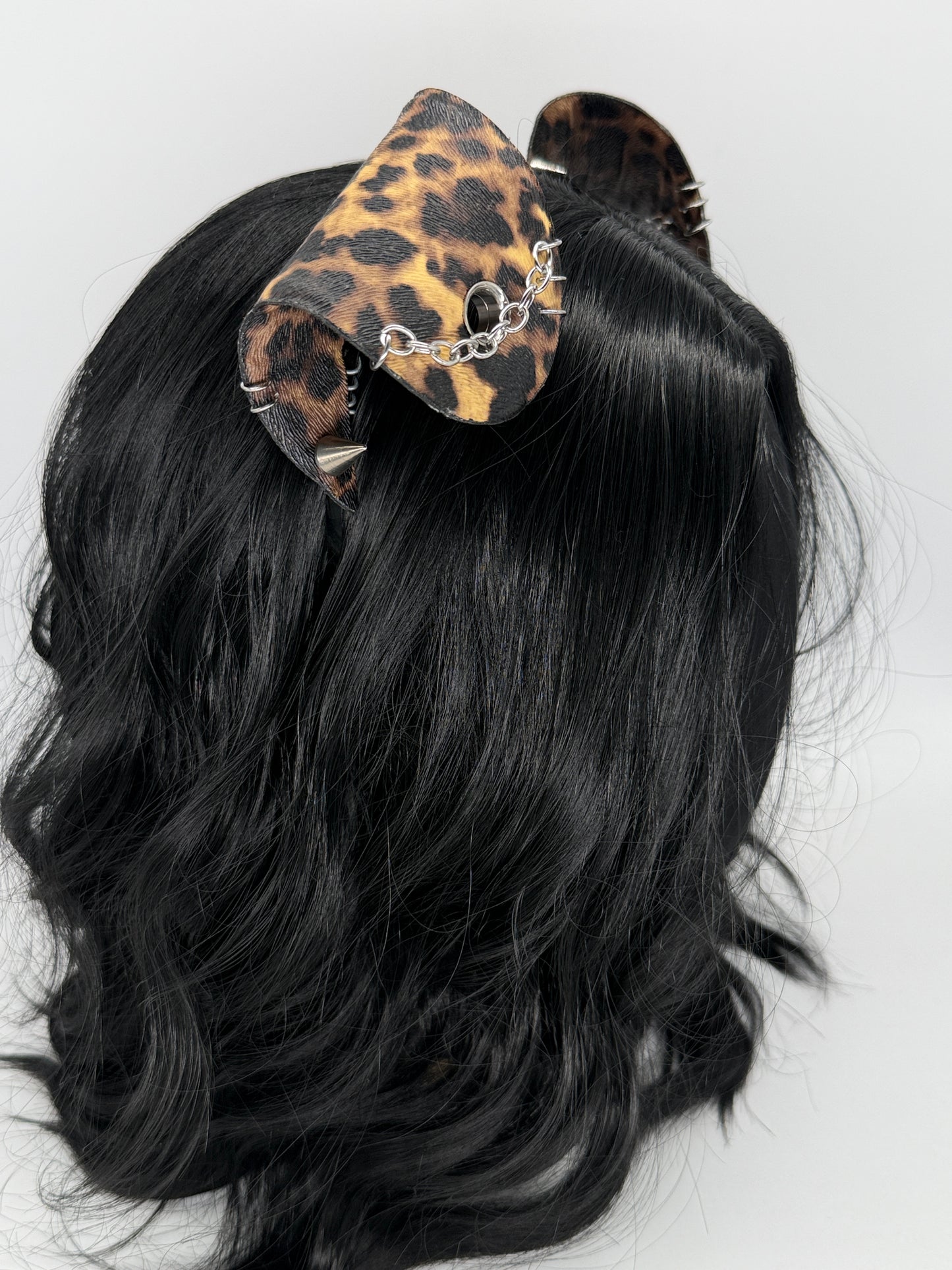 Cheetah Punk Puppy Ears (Faux leather)