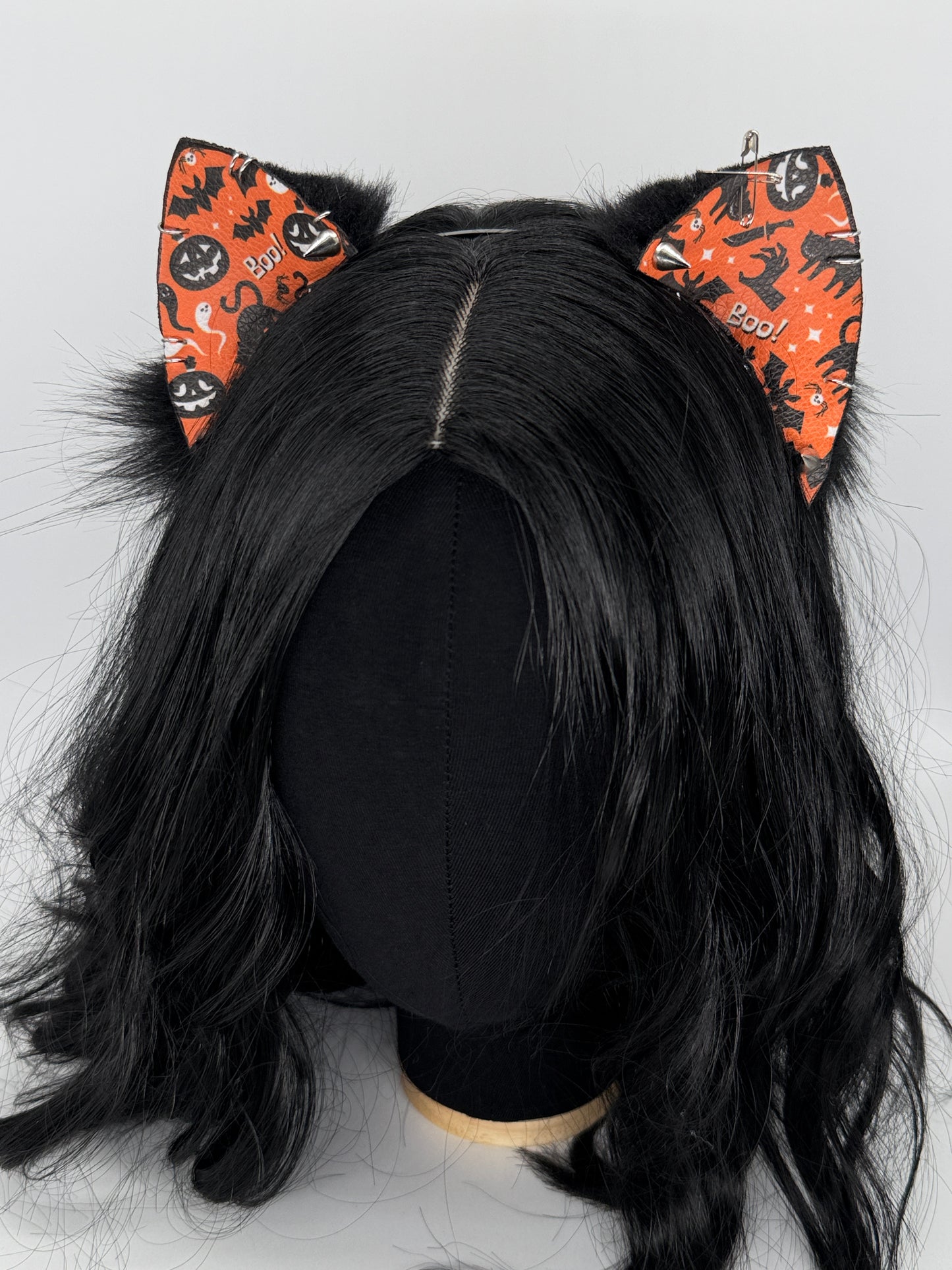 Halloween Kitten Ears (Faux leather & fur)