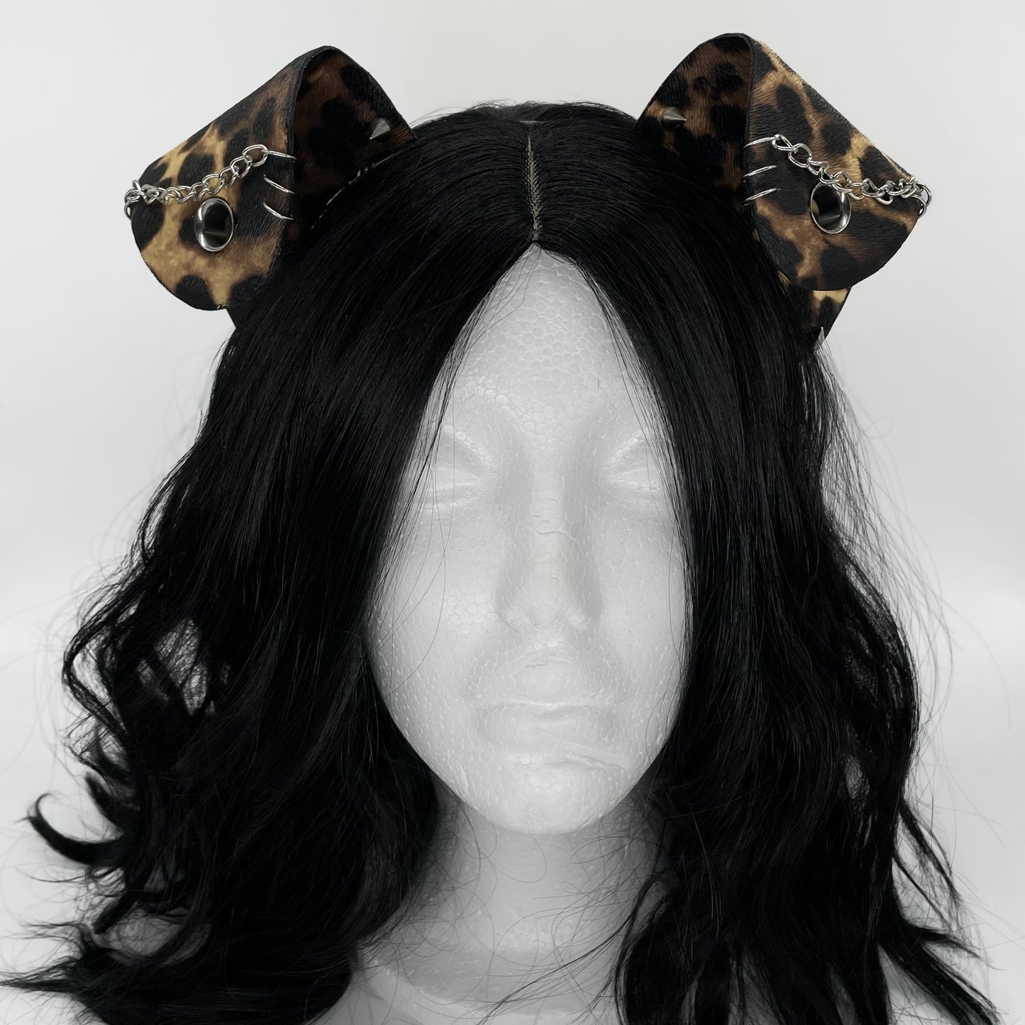 Cheetah Punk Pup Ears (Full Pleather)
