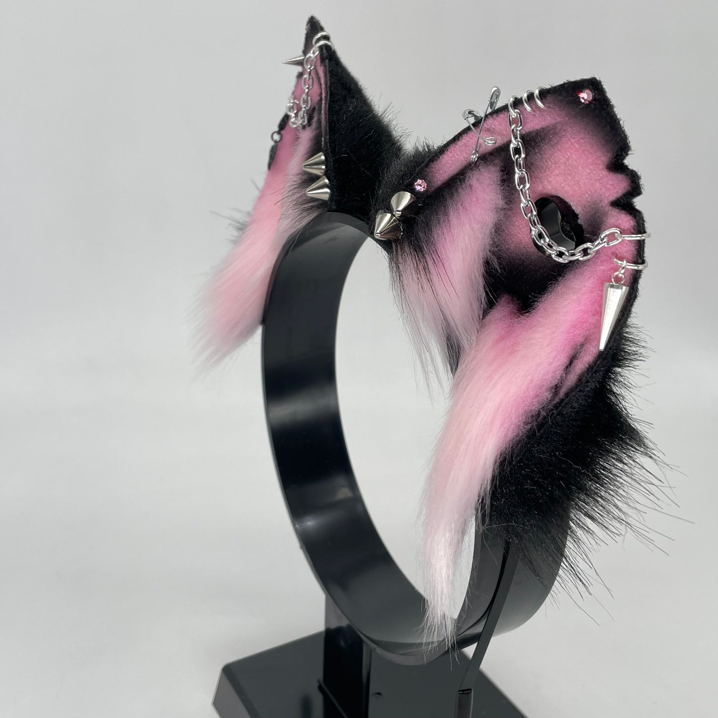 Punk Cat Ears- Pink & Black