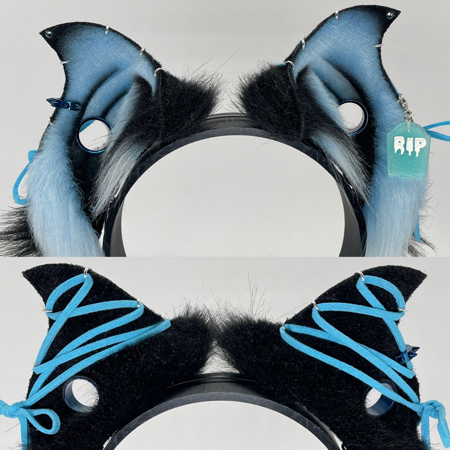 Corset Baby Bat ears- Blue & Black