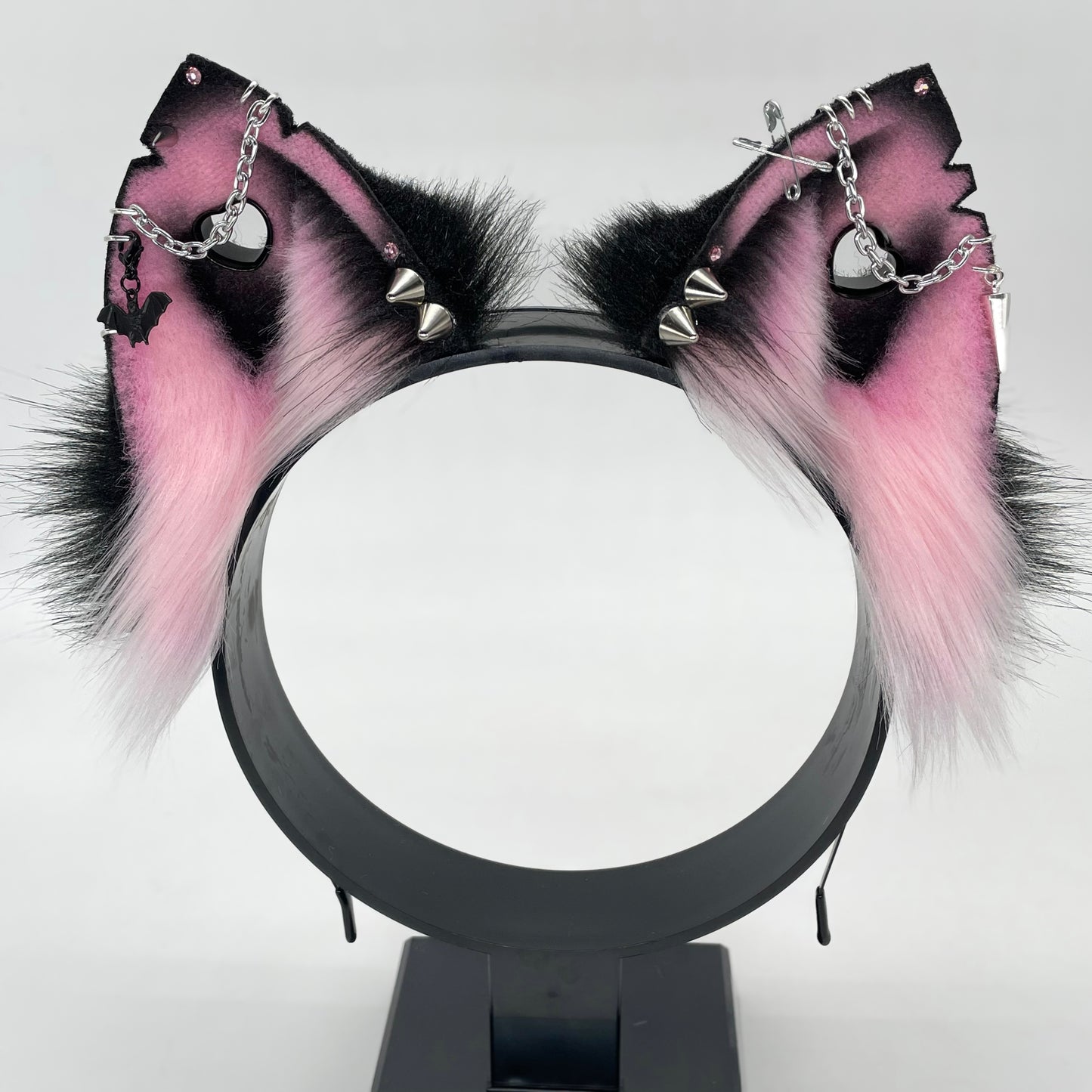 Punk Cat Ears- Pink & Black