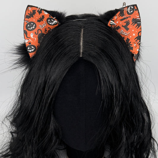 Halloween Kitten Ears (Faux leather & fur)