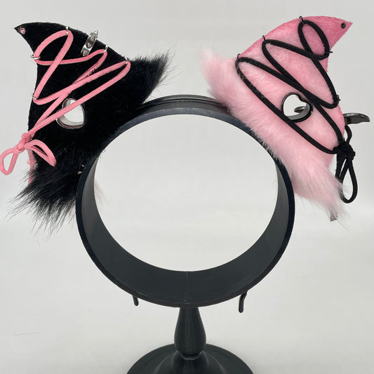 Corset Baby Bat ears- Pink Pastel Goth