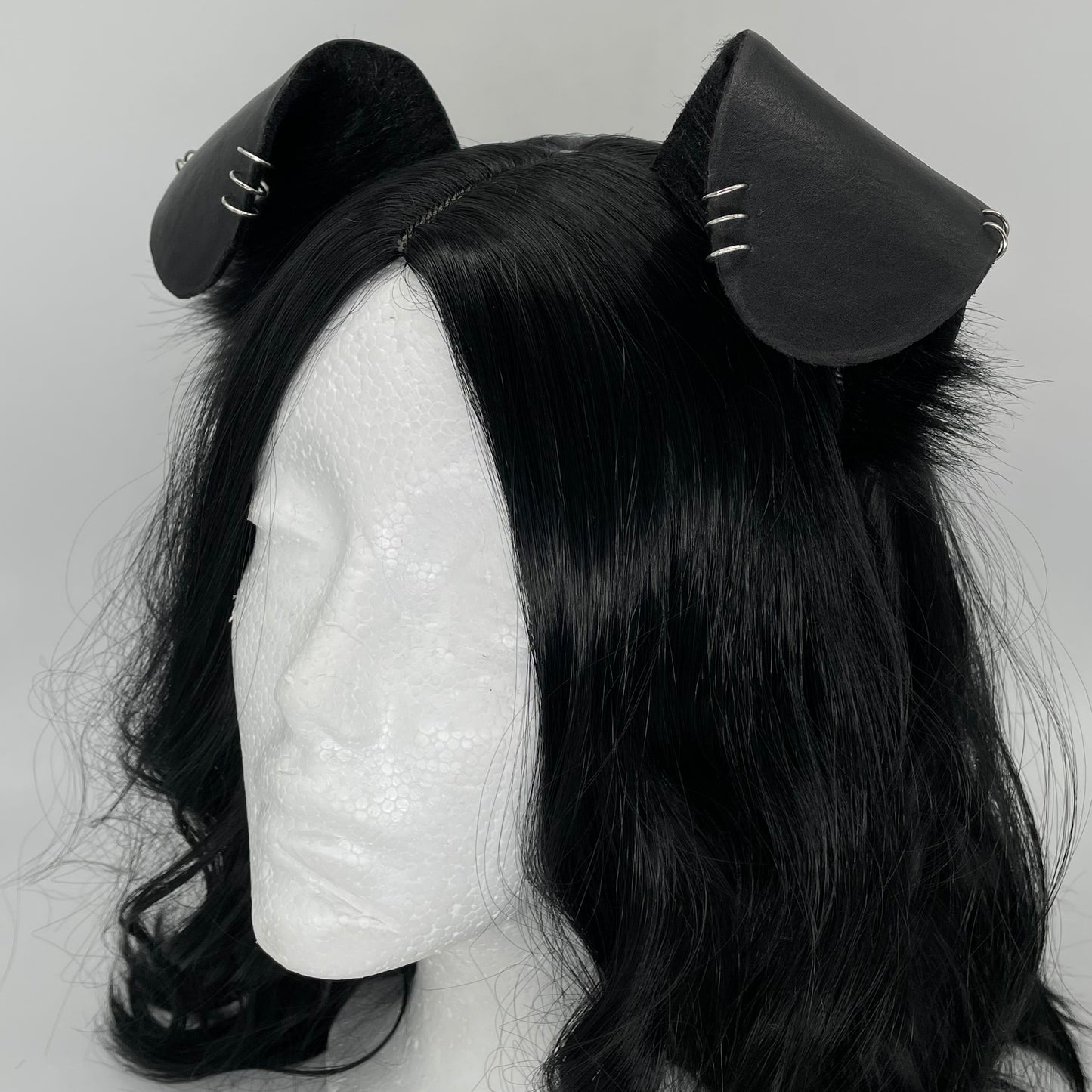 “Bury Me In Black” Puppy Ears (Pleather & Fur)