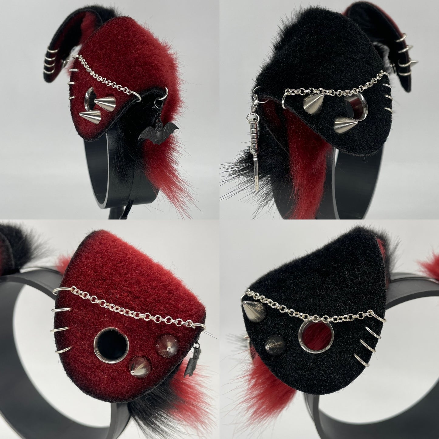 Punk Puppy Set- Black & Burgundy