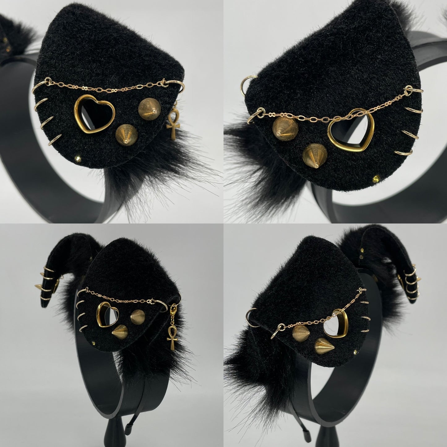 Punk Puppy Set- Black & Gold