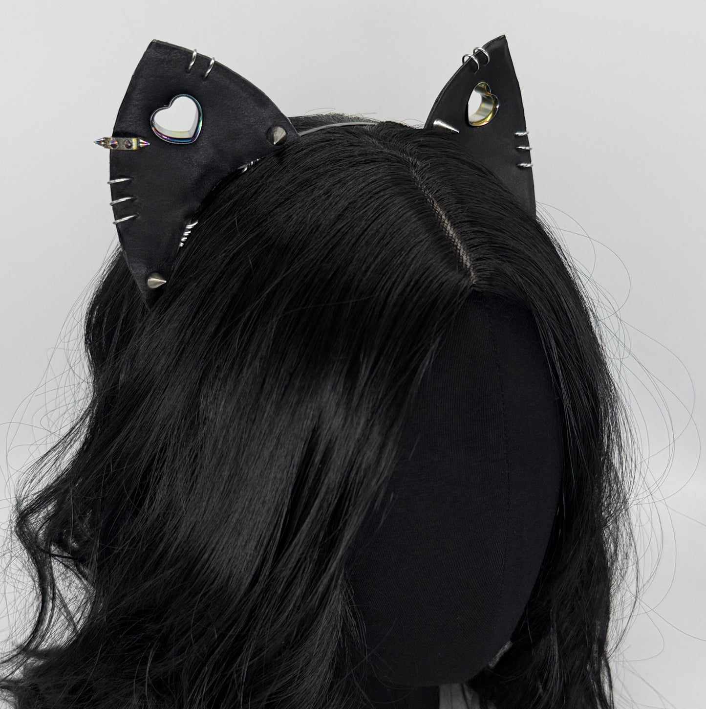 Black Punk Kitten Ears (Faux leather)