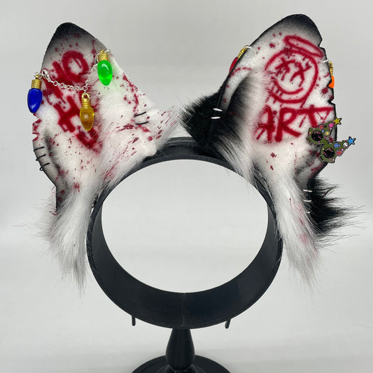 “Clownie Claus” Art the Clown German Shepherd ears