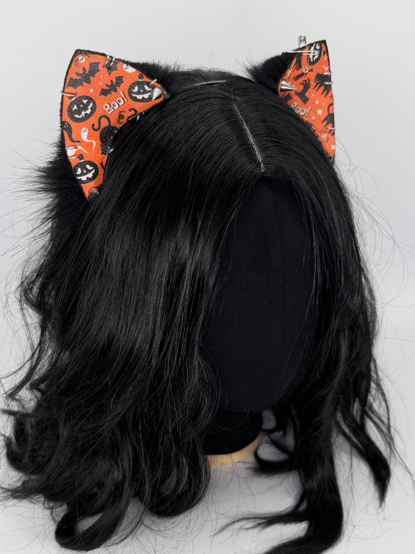 Halloween Kitten Ears (Faux leather & fur)