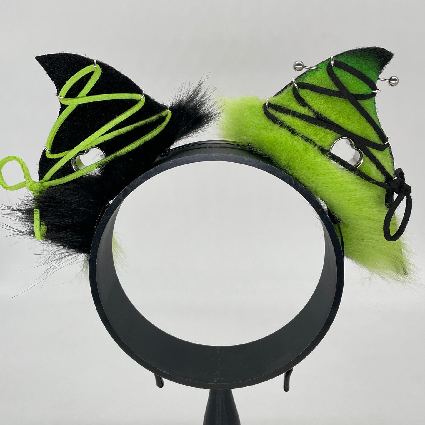 Corset Baby Bat ears- Lime & Black