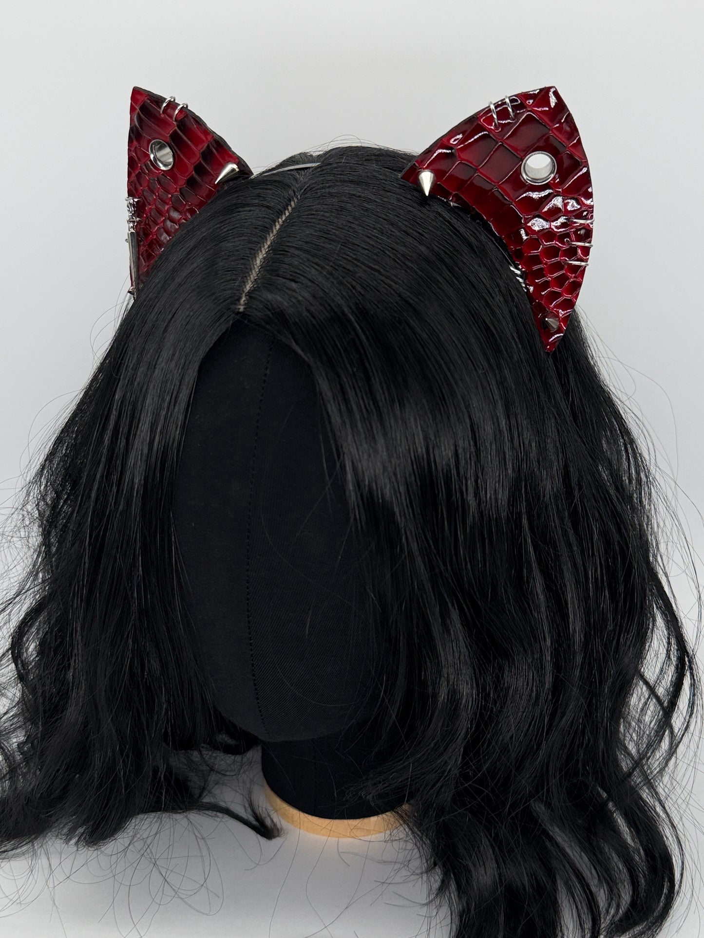 Red Dragon Scale Punk Kitten Ears