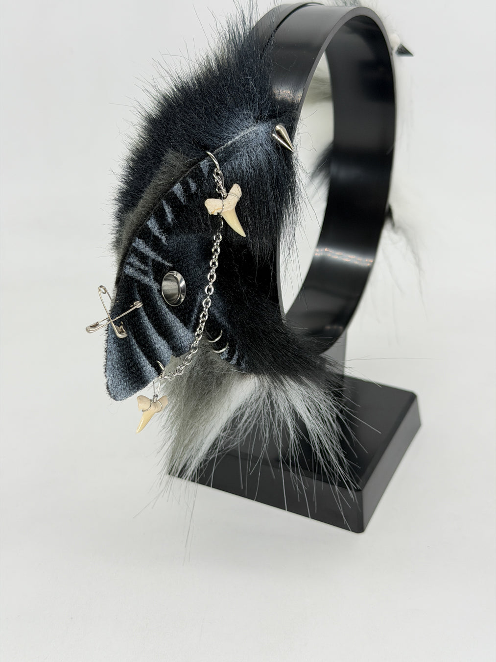 Black & White Shark Ears (Shark fins shape)
