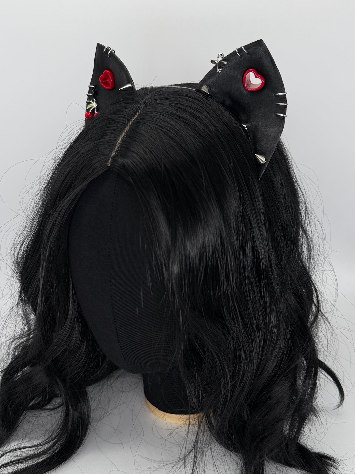 Cherry Bomb- Black Kitten Ears (Faux leather)