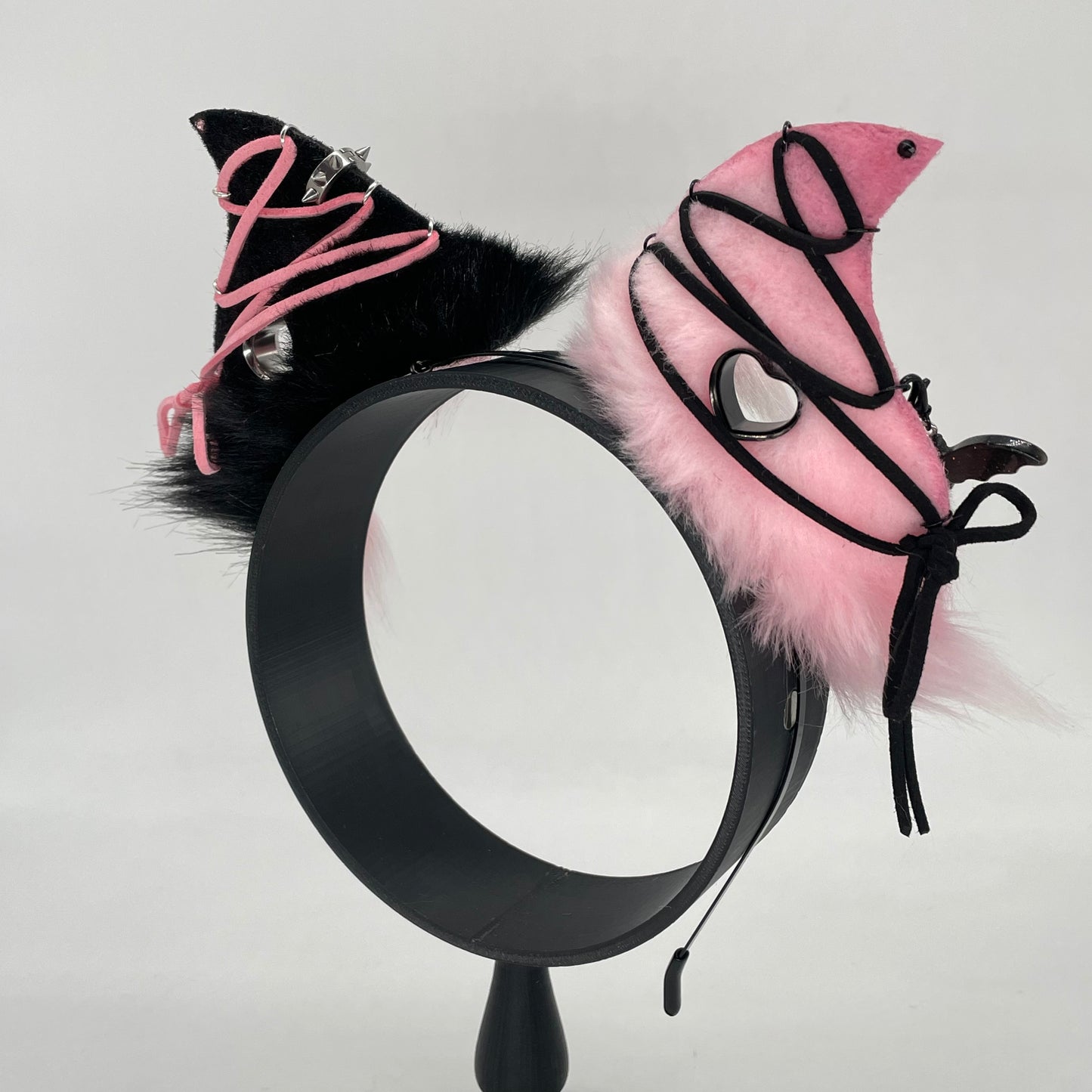 Corset Baby Bat ears- Pink Pastel Goth