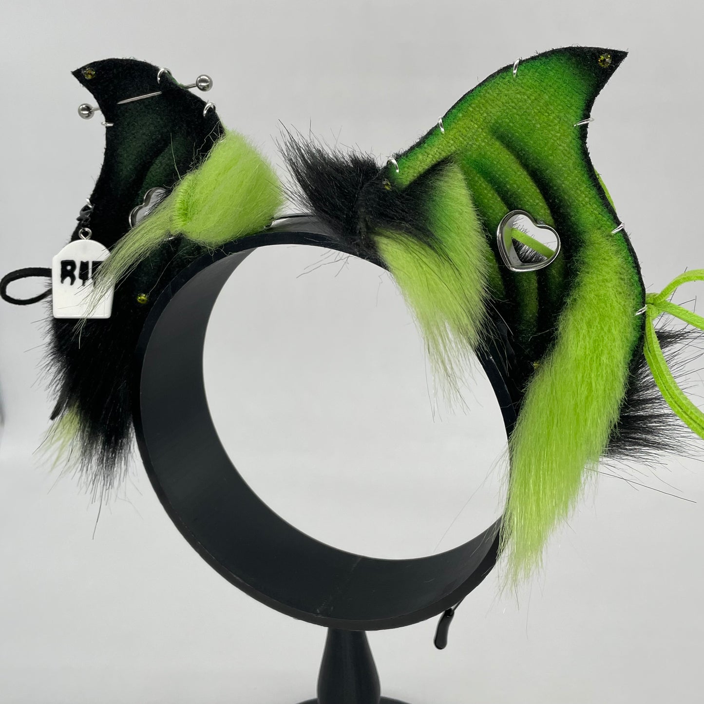 Corset Baby Bat ears- Lime & Black