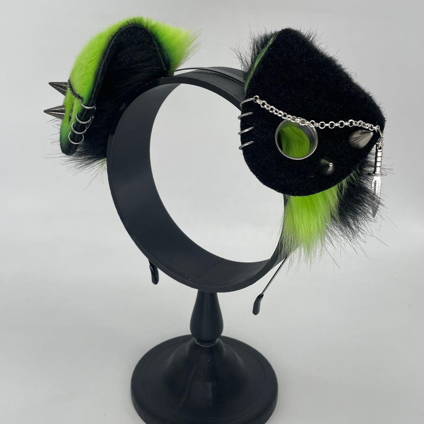 Punk Puppy Set- Black & Lime