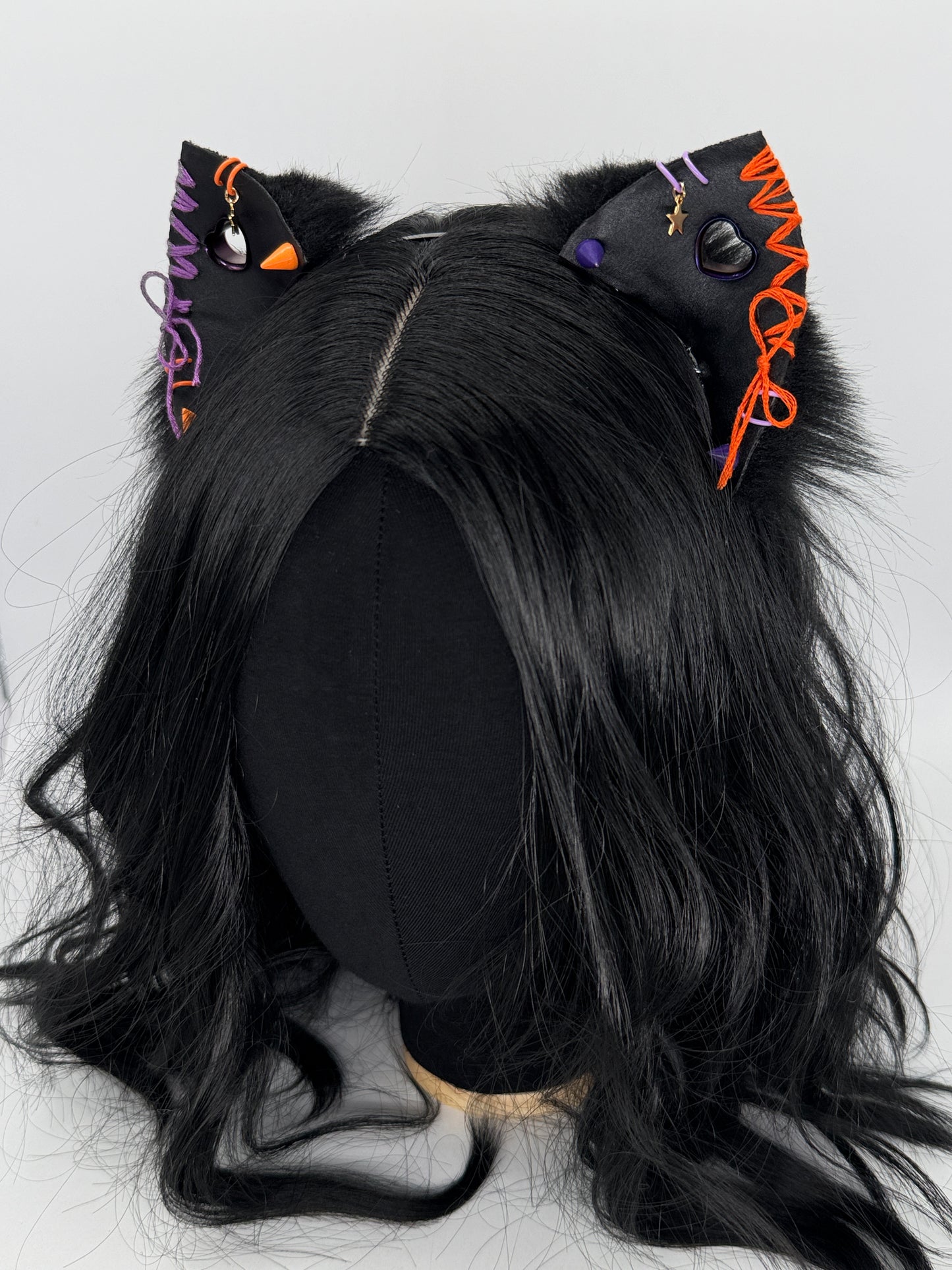 Leather & Laced- Halloweentown Kitten Ears (Faux leather & fur)