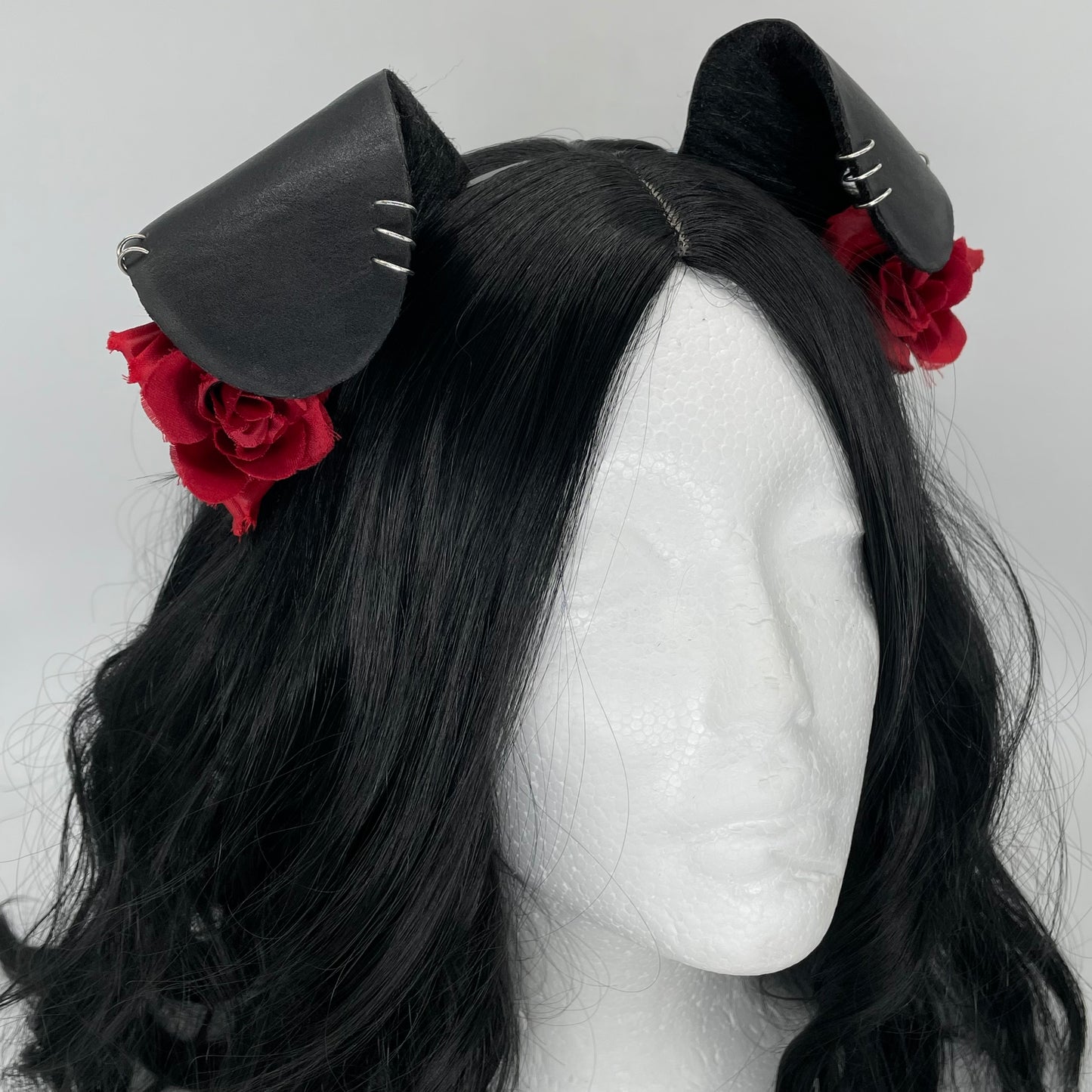 “Bury Me In Black” Puppy Ears (Pleather & Fur)